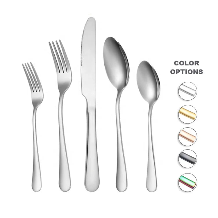 Stainless Steel Flatware Set-Knife Fork Spoon Cutlery with Mirror Polish for Weddings