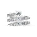 Dylam Dazzling 925 Sterling Silver Fine Jewelry Rhodium Plated Multiple Layer Jewelry Rings