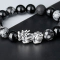 Natural Obsidian Pixiu Hand Skewers Traditional Crystal Crafts Product