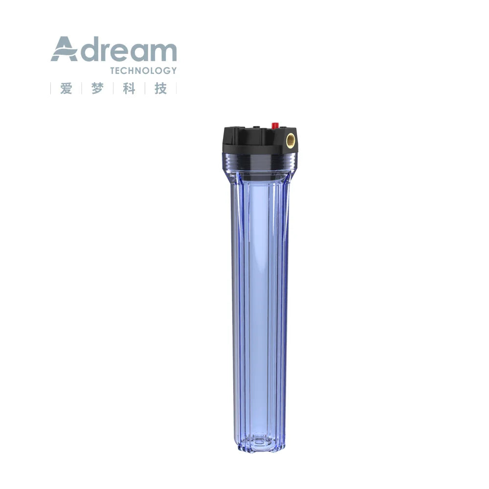 20" Filter Cartridge Housing 3/4" 1" Brass Inlet/outlet Port Blue/ Transparent  Water Filter Housing