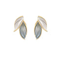 Dainty Jewelry S925 Sterling Silver Post Leaf Earrings Blue White Enamel Leaf Stud Earrings for Women