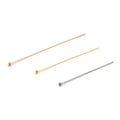100Pcs/Bag Wholesale Stainless Steel Round Beads Pins Needles Gold Round Ball Head Needles for Earring Jewelry Making Findings