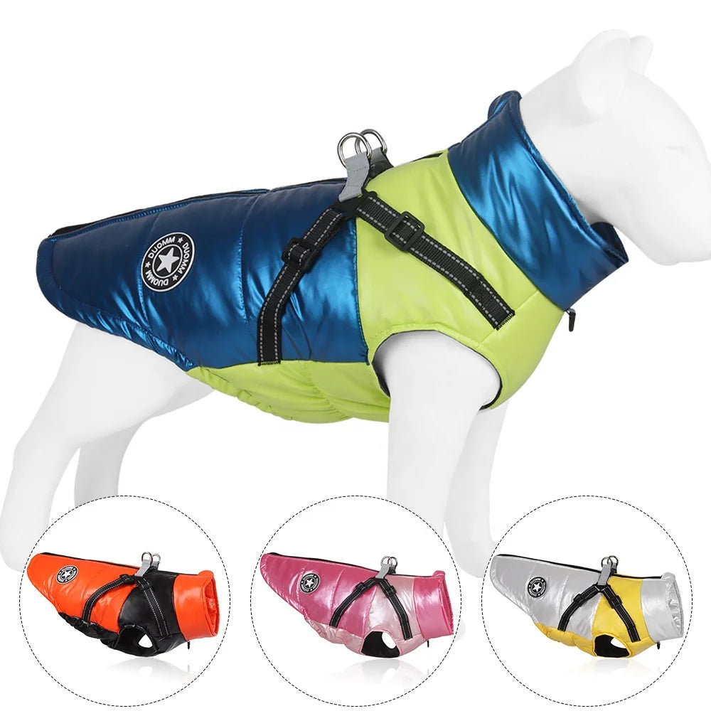 New Pet Clothing Waterproof Windproof Dog Cotton Coat Reflective Warm Dog Clothes Pet Cotton Coat Wholesale