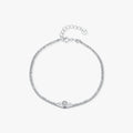 Real 925 Sterling Silver Link Chian Bracelets Party Fine Jewelry Minimalist Double Layer Stackable Bracelet for Women
