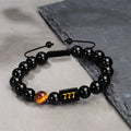 10mm Tiger Eye Stone Beads Bracelet Adjustable Braided Rope Bangles Natural Lava Rock Men Women Yoga Healing Balance Bracelets