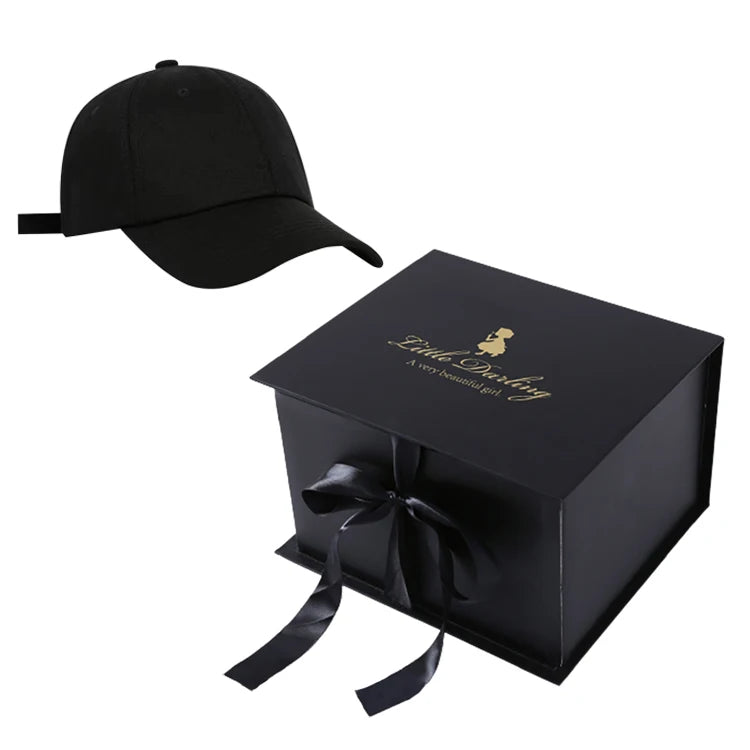 Wholesale Custom Hat Shipping Cardboard Box Baseball Packaging Hat Box with Magnetic Closure