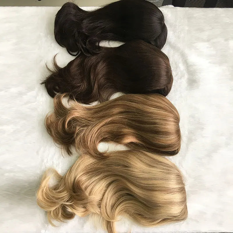 Natural European Virgin Human Hair Silk Base Fake Scalp  Jewish Kosher Wigs