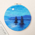 For CHENISTORY DIY Wool Felting Painting Embroidery Frame Handmade Needle Wool Painting Picture Home Decors Crafts Canvas