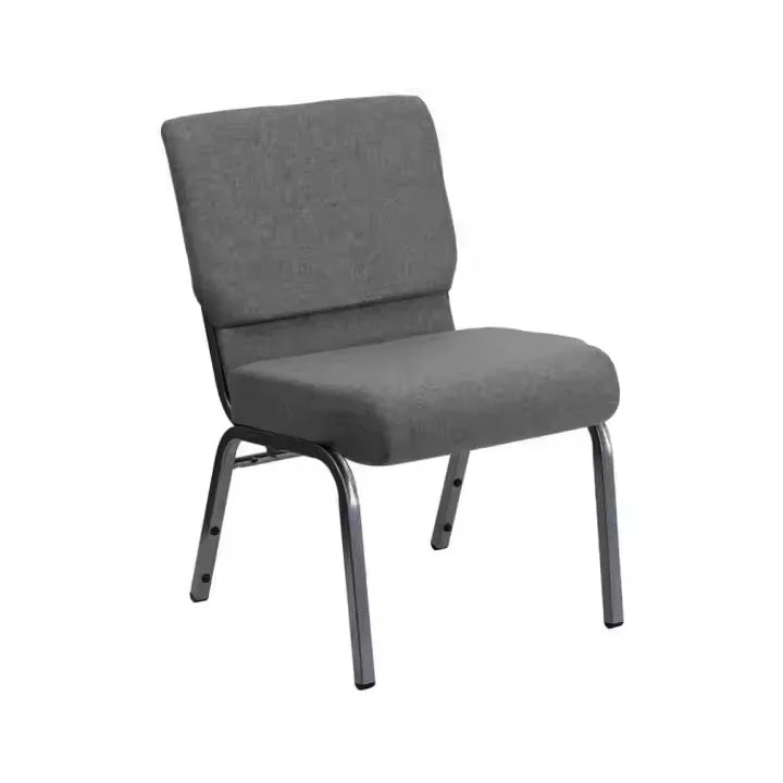 Wholesale Cheap Stackable Theater Furniture Church Chair with Fabric and Metal Construction Modern Design Grey Color for Sale