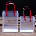 Custom Logo Printing Reusable Clear PVC Plastic Shopping Bag Gift Bags Waterproof Transparent Small Size Packing for Gifts