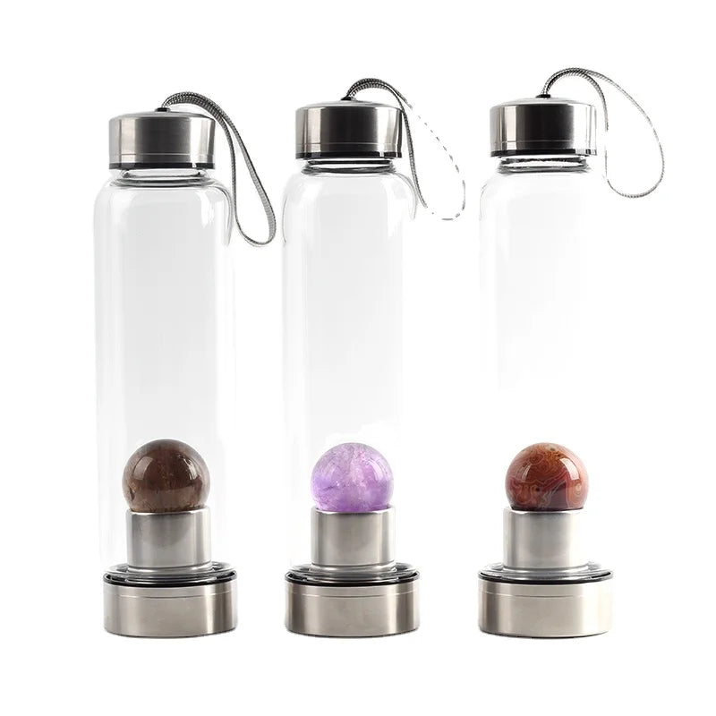 Wholesale Crystal Water Bottles Healing Natural Quartz Water Bottle Crystal Bling Cup