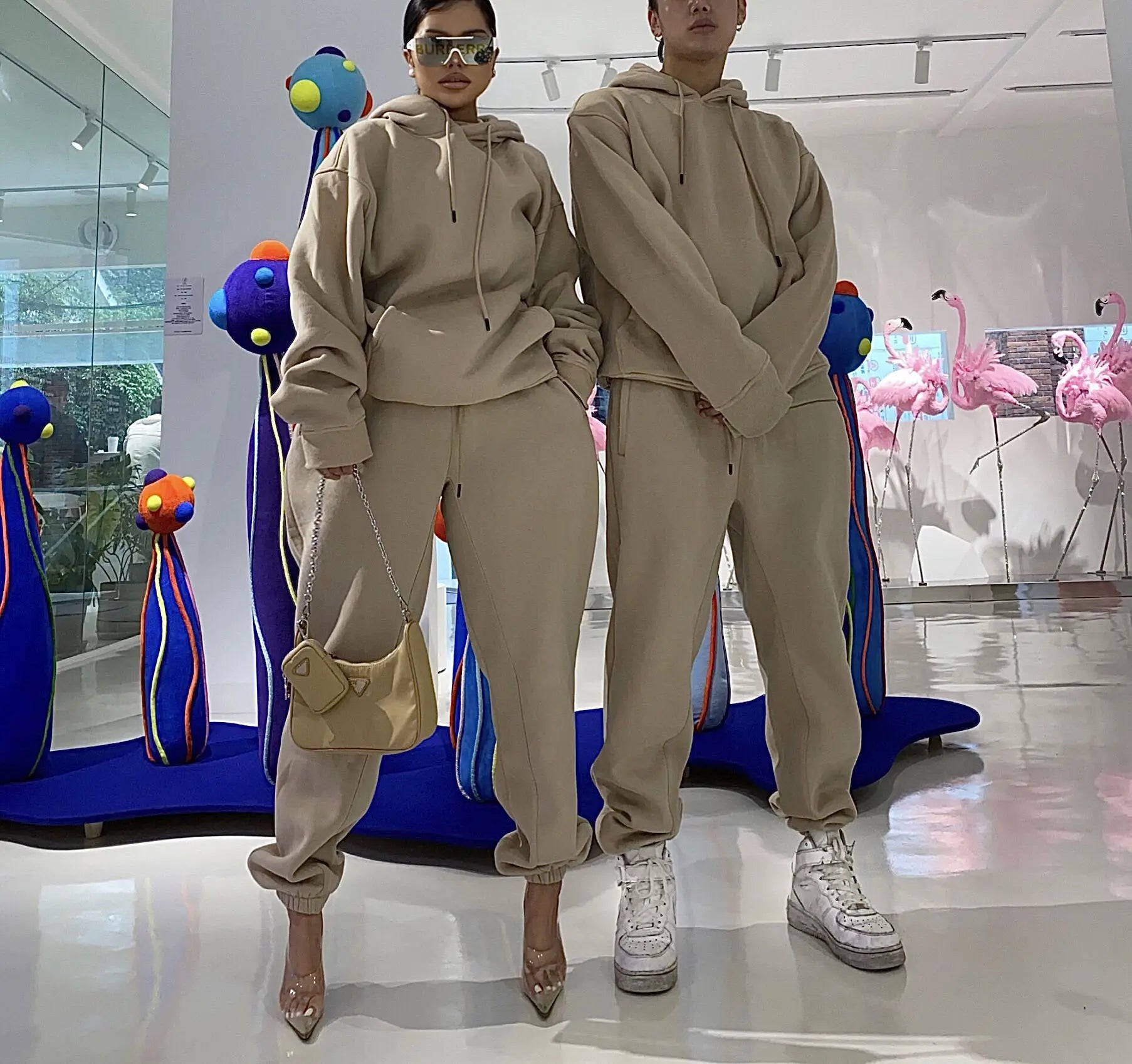 2026 Women Clothing High Quality Hoodie Set for Women Causal Custom Fleece Unisex Tracksuit 2 Piece Sweatpants and Hoodie Set