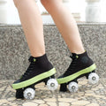 Rainbow Flashing Easy Roller Skate 4 Wheels Girls Roller Skate Shoes