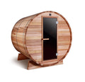 Indoor Wooden Burning Barrel Sauna Outdoor Barrel Sauna Solid Wood Hemlock Cedar Wood Wet Steam Traditional Sauna Room