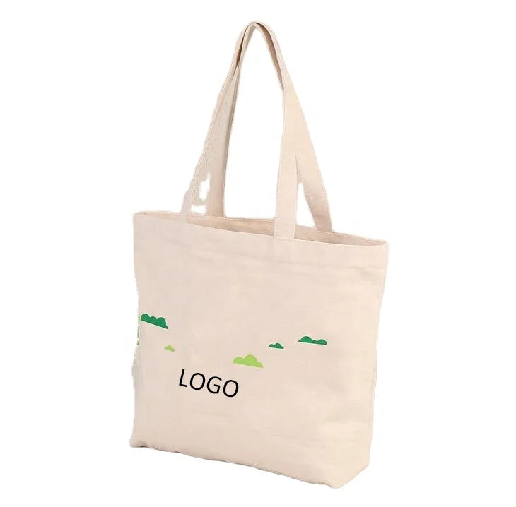 Evercredit Custom Recycled Foldable Canvas Shopping Tote Bag Stylish Letter Folding Design for Convenient Vegetables Carrying
