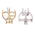 Custom Hollow logo Swimwear Bikini Straps Gold Plated Metal Buckle Adjuster for Underwear Accessory