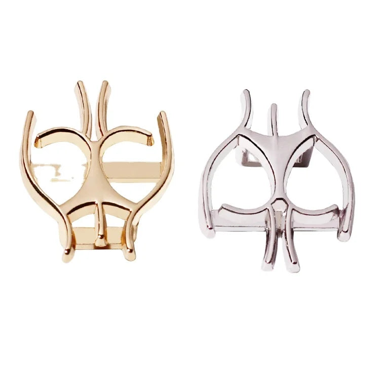 Custom Hollow logo Swimwear Bikini Straps Gold Plated Metal Buckle Adjuster for Underwear Accessory