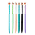 JH 2023 New Student Crystal Rotating Signature Pen 1.0mm Slim Crystal Crown Ballpoint Pen
