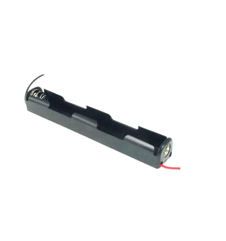 Factory direct sale 2 Cell Black Strip Type AA Battery Holder case Box With Wire