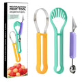 Cheap Kitchen Gadgets 3-Piece Stainless Steel & Plastic Manual Fruit Carving Tools Set with Apple Slicer Corer Dishwasher Safe