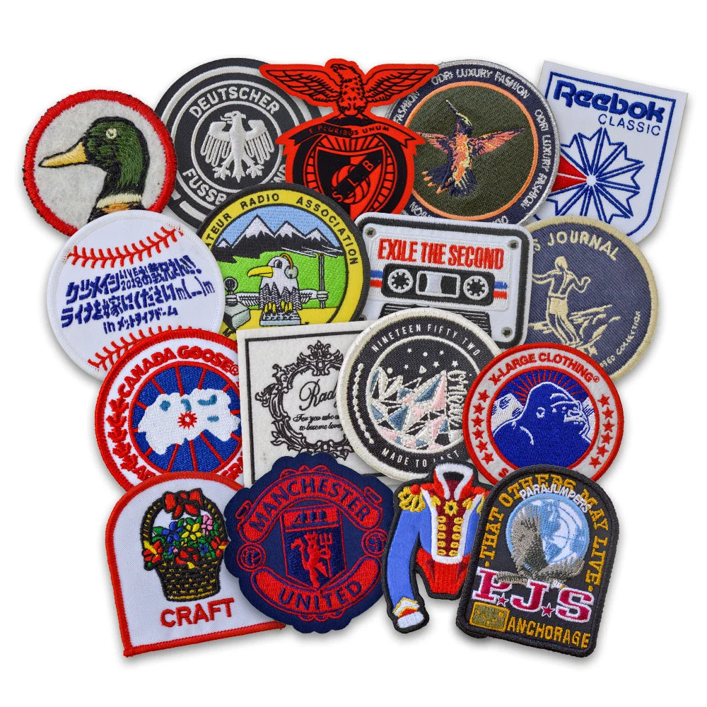 Custom Personalized Iron-On Embroidered Patches Full Logo Washable Canvas Fabric for Clothing Bags Hats Badge Designs