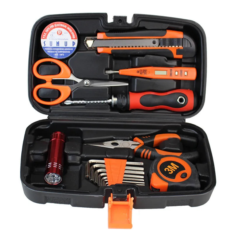 Hard Case Allen Wrench 18 Pcs Hand Tool Kit Box Set for Versatile and Easy Transport and Storage