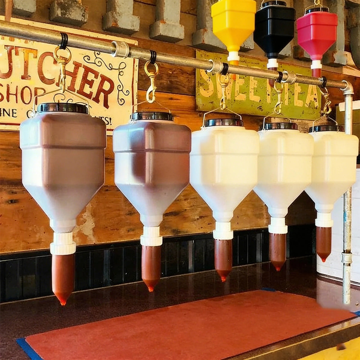 Sauce Hanging Bottle Sauce Dispenser Is Gravity Fed MegaBDM