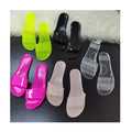 Women's Large Size Transparent PU Jelly Sandals Lightweight Breathable Summer for Slippers