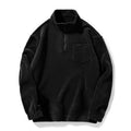 High Quality Men's Oversize Quarter Zip Collar Solid Crew Sweatshirt New Arrival Custom Wholesale Winter Zip Neck Hoodie Stand