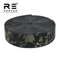 MC Black Camouflage Printed Nylon Loop Width 25/38/50/100/150mm Nylon Loop Fastener Strap Durable for Tactical Gear and Outdoor