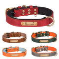 High Grade Custom Engraved Luxury Dog Collar Leash Set with Solid Rivet Design Personalized Name Plate and High Durable Leather