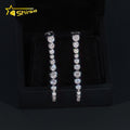 Fashion Jewelry Earrings Iced Out Bezel Design 925 Silver Women Fine Earrings Custom VVS Moissanite Earrings Daily Wear