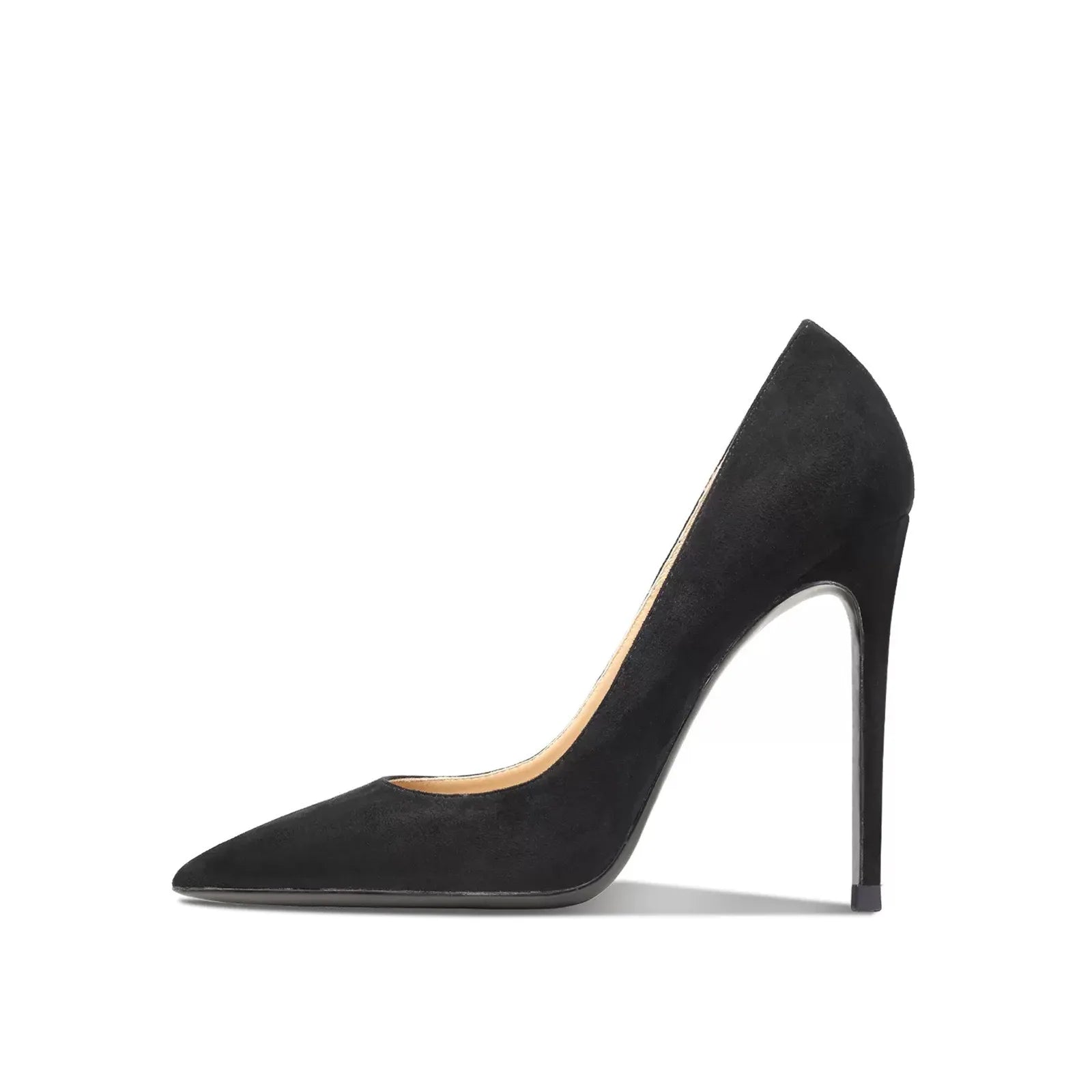 Women 2024 New Factory Price High Heels Shoes Suede Pointed Toe Stiletto Wedding Party Heeled Pumps for Ladies