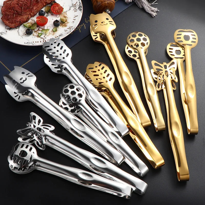 Heavy Duty 304 Stainless Steel Serving Spoons Buffet Server Serving Tongs Long Size Kitchen Tongs Buffet Tongs