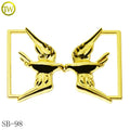 Custom Made Belt Rings Loop Buckle Gold Plated Hardware Metal Slider Clasp Buckles for Leather Crafts
