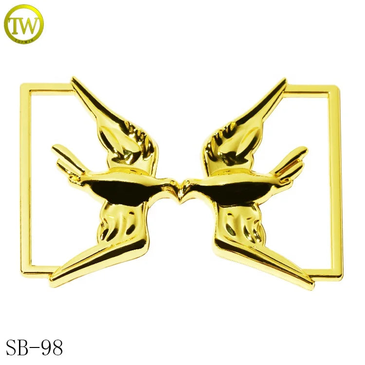 Custom Made Belt Rings Loop Buckle Gold Plated Hardware Metal Slider Clasp Buckles for Leather Crafts