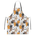 Wholesale Yellow Aprons Cute Cats Unisex Waterproof Adjustable Kitchen Chef Excellent Apron Good Quality for Cooking
