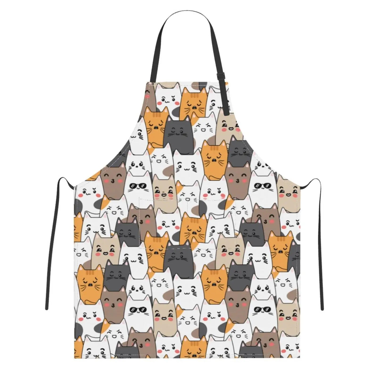 Wholesale Yellow Aprons Cute Cats Unisex Waterproof Adjustable Kitchen Chef Excellent Apron Good Quality for Cooking