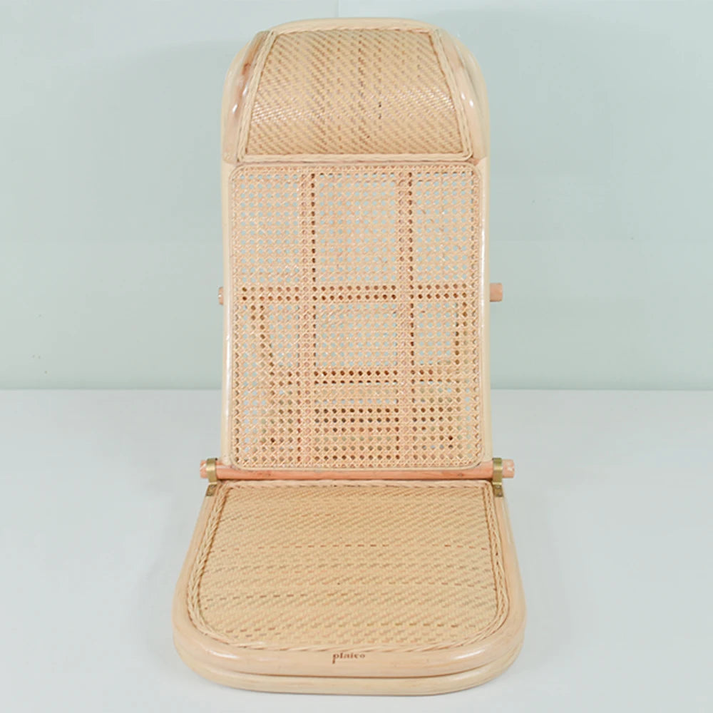 Natural Rattan Beach Chair Hand - Woven Lounger for Beach & Poolside Relaxation