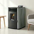 PANSEE PK-60 6KW Modern Automatic Temperature-Controlled Steel Standalone Pellet Stove Heater Remote Control Function for Indoor