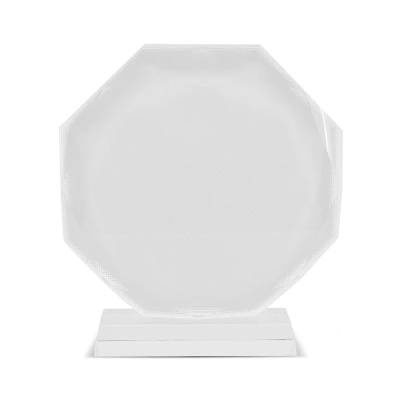 BSJ-26 Octagonal Trophy Crystal Sublimation Crystal Photo Frame Blanks for Wedding Gift