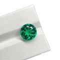 Round Brilliant Cut 4mm to 12mm  Lab Created Hydrothermal Columbia Green Inclusion Emerald Loose Gemstones
