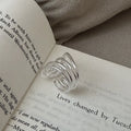 Factory Wholesale 925 Sterling Silver Multi-layer Chunky Finger Ring for Women Girls