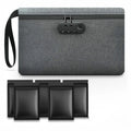Fireproof Bag with Combination Password Lock Travel Storage Bag for Accessories