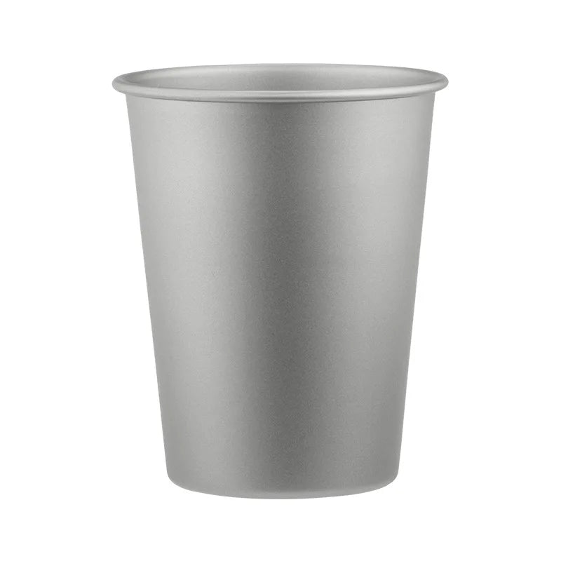 Outdoor Pure Titanium Beer Cup 320ml Capacity 51g Lightweight Single-layer Portable Titanium Alloy Anti-Drop Cold Drink Water