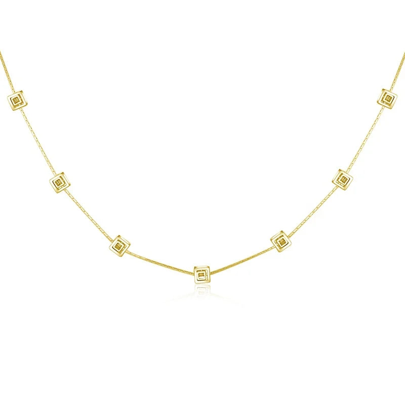 Wholesale Silver Necklace Jewelry 925 with Gold Plated Charm Chain Necklaces