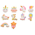 100PCS Lovely Resin Colorful Unicorn Flat Back Resin Cabochon Hair Embellishments Ornament Applique DIY Wedding Scrapbook Craft