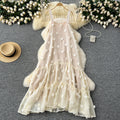 Boutique Wholesale 2025 Spring New Fashionable French Elegant Loose Slimming Ruffled Women's Dress