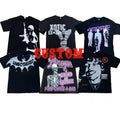 Custom Graphic DTG Cropped Acid Wash t Shirt Boxy Fit Vintage Washed 250 Gsm Tshirt  T-shirt for Men
