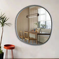 Custom Luxury Large Metal Framed Bathroom Wall Mirror Antique Modern Oval Aluminum Style Home Decorative Explosion-proof Wall